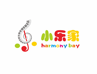 小樂(lè)家（中文名），harmony bay （英文名）logo設(shè)計(jì)