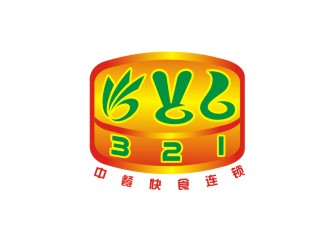 李泉輝的321 中餐快食連鎖logo設計