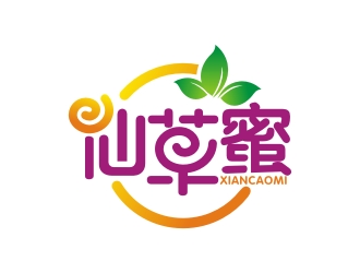 仙草蜜甜品店鋪logo設計