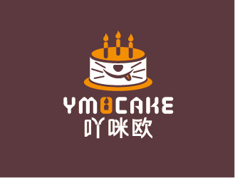 吖咪歐YMOCAKE蛋糕logo設計