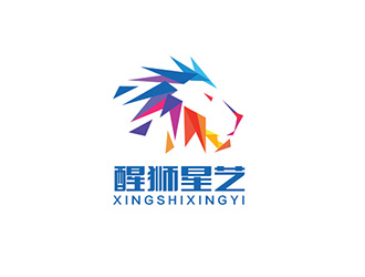 吳曉偉的醒獅星藝傳媒教育 動物頭像logologo設(shè)計(jì)