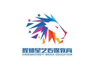 吳曉偉的醒獅星藝傳媒教育 動物頭像logologo設(shè)計(jì)
