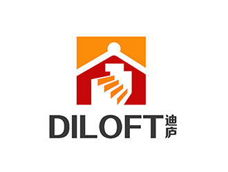 潘樂的迪廬；DILOFT 對(duì)稱標(biāo)志logo設(shè)計(jì)